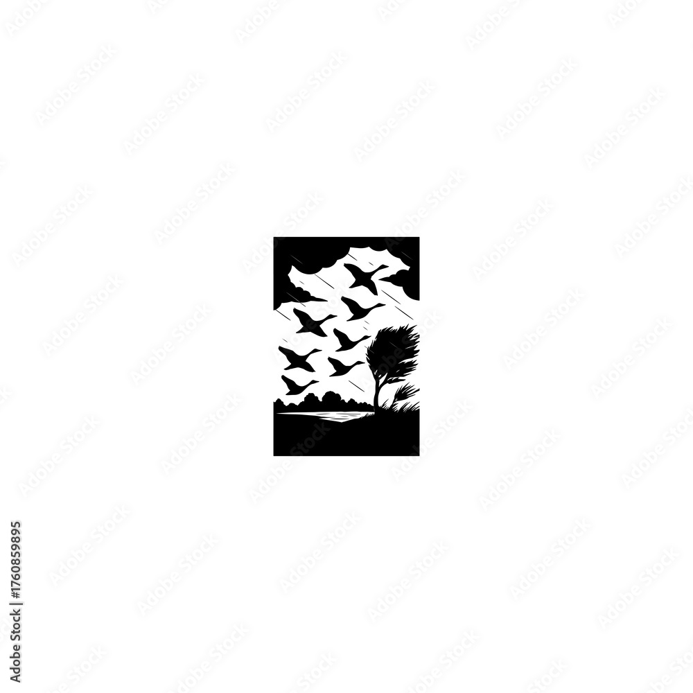 Fototapeta premium Mallard duck or wild duck vector art