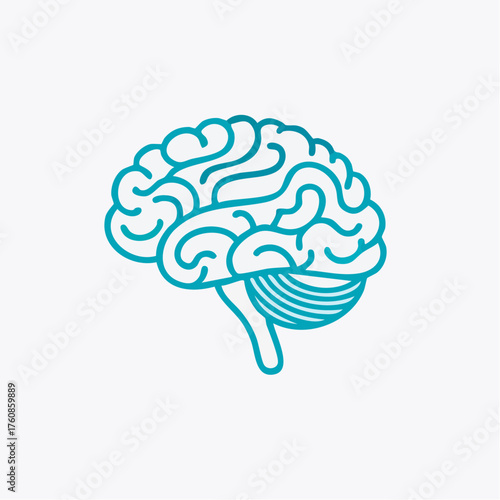 Stylized depiction of a human brain showcasing neurological function and intelligence