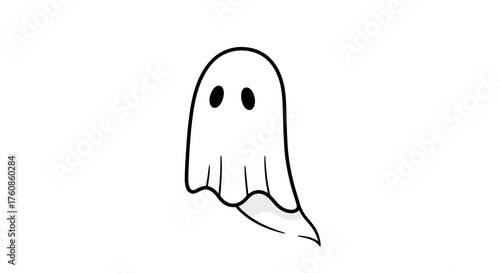 Minimalistic spectral figure for seasonal decoration in october with simple form