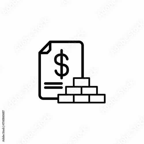 cost estimate budgeting icon sign vector