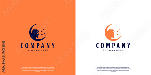 logo with symbols of hope, kindness, spirituality, vector graphic illustration.