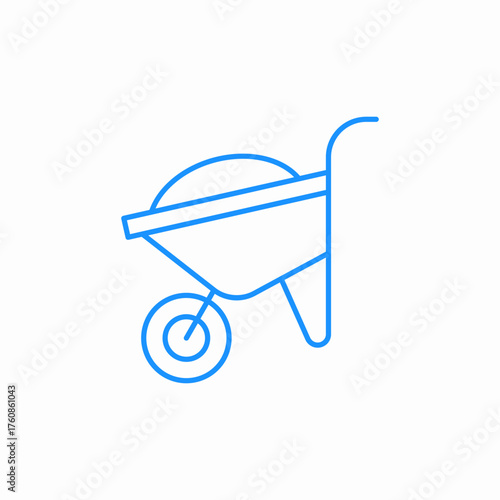 garden cart trolley icon sign vector