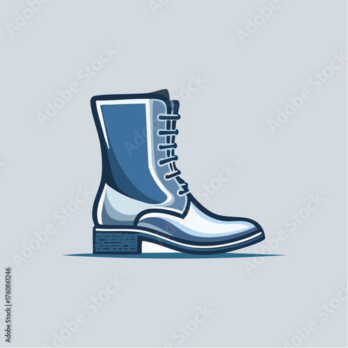 Stylized illustration of a laced boot, embodying elegance and functionality