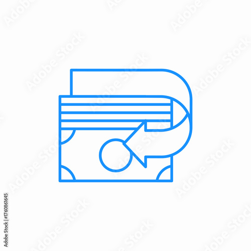 money return icon sign vector