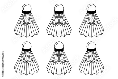Vector art of badminton shuttlecock pattern, vector illustration