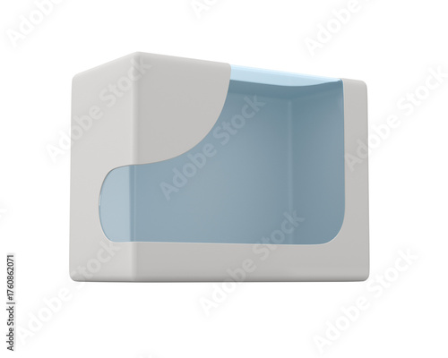 white gift box on white bac...