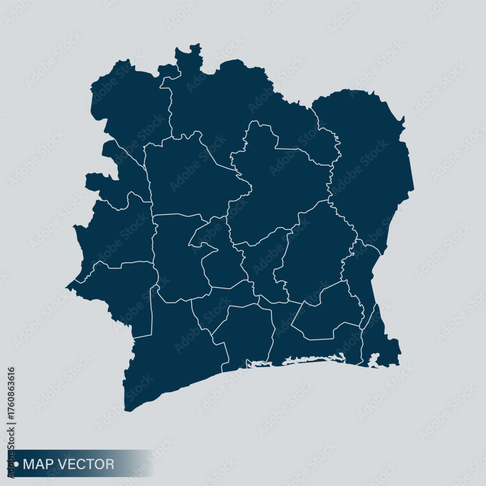 Obraz premium Ivory Coast map