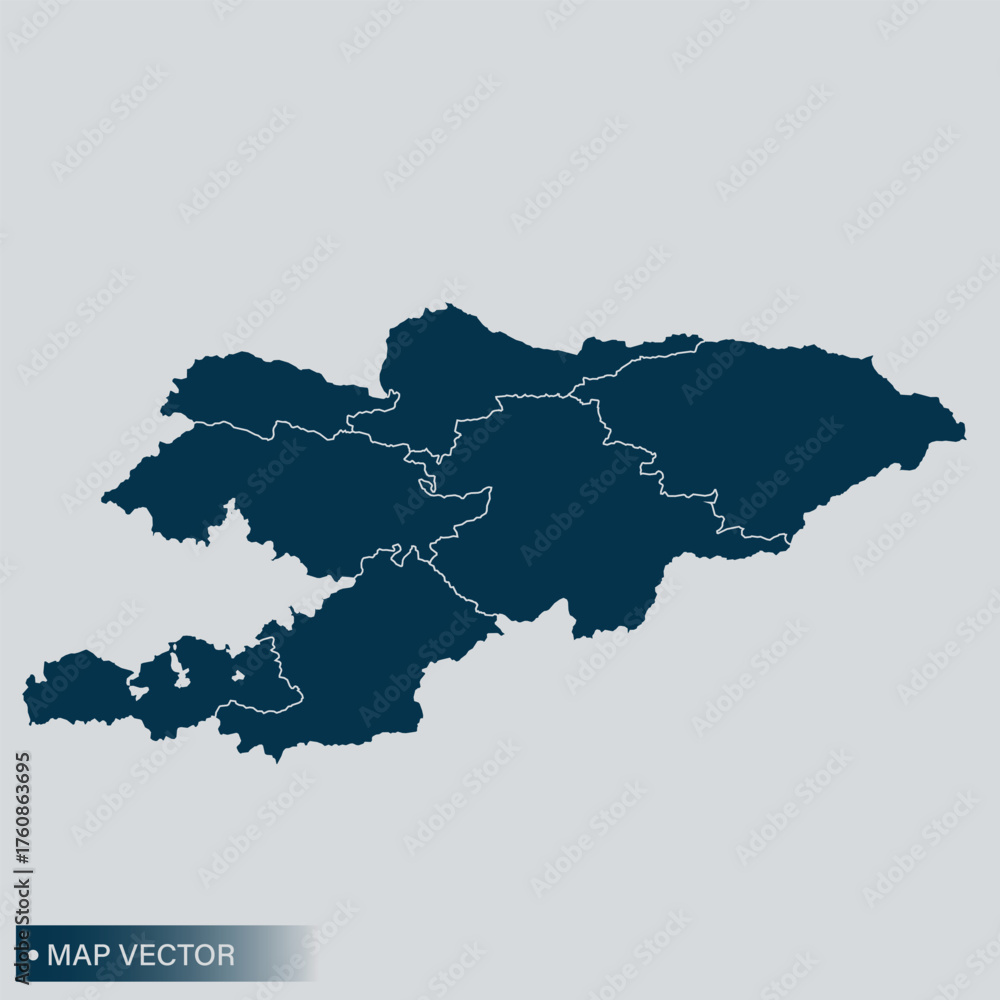 Fototapeta premium Kyrgyzstan map