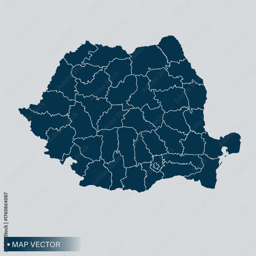 Obraz premium Romania map