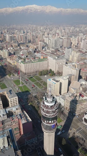 Santiago Centro visto desde un Dron, toma aérea