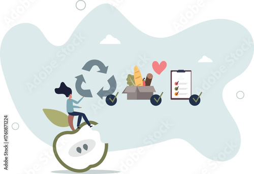 Food waste management and grocery leftovers separation.about a man and his life.