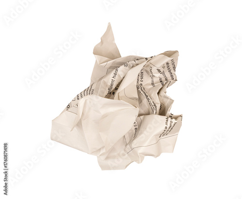 Wallpaper Mural Une boulette de papier froissée sur fond transparent. Torontodigital.ca