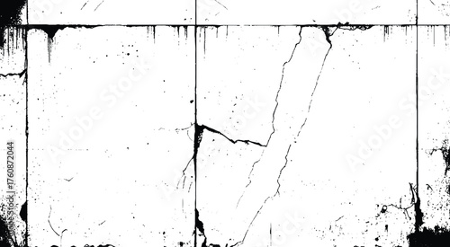 Plaster coming from the wall. With visible cracks and a wall behind 