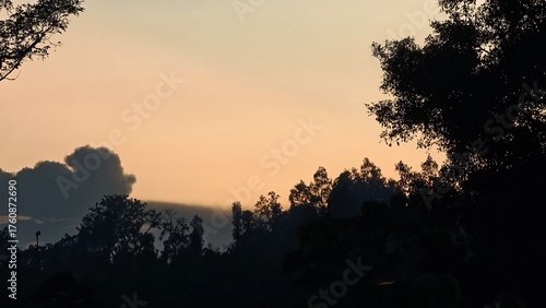 sunset in the mountains