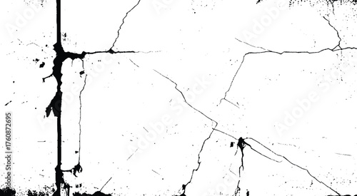 The cracks texture of dry earth. Grunge abstract background. Distressed vector overlay. 