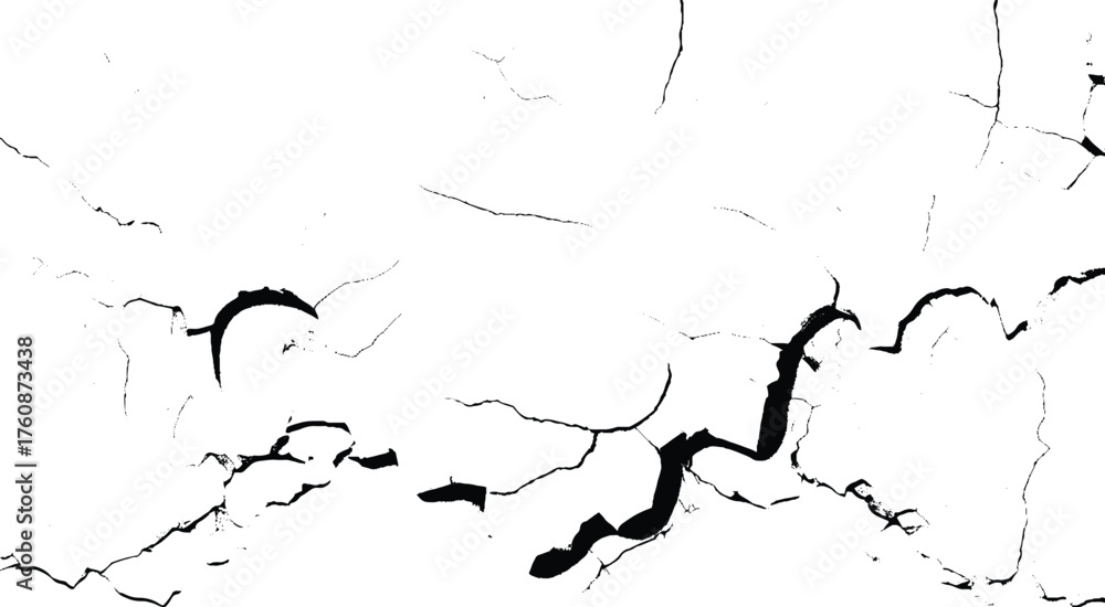 Obraz premium Grunge texture on black and white color, rough, abstract, abstract background. Grunge textures crack. Distressed Effect. Grunge Background. Vector textured effect.