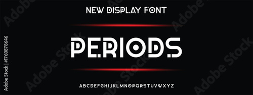 Abstract technology science alphabet font. digital space typography vector illustration design.