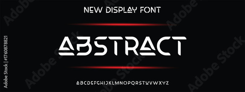 Design Modern abstract digital alphabet font. Minimal technology typography, Creative urban sport fashion futuristic font and with numbers. vector illustration.