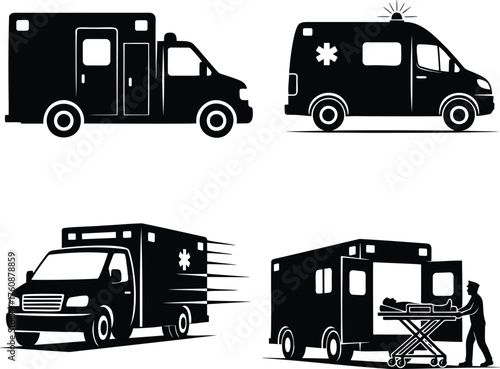 Transportation and Travel Icons — Vehicle and Transport Silhouette Vector Collection
