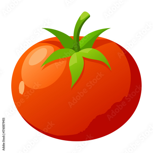 Vibrant ripe tomato vector illustration scalable graphic icon food vegetable
