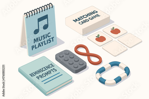 Engaging cognitive activities set for memory enhancement and brain stimulation