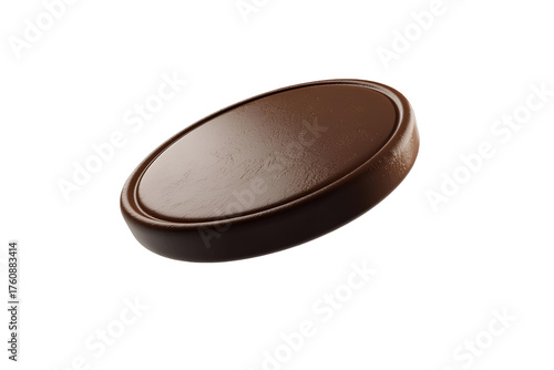 chocolate coins on transparent background