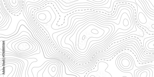 Topographic map background geographic line map with elevation assignments. Modern design with White background with topographic wavy pattern design.wave Line topography map contour background