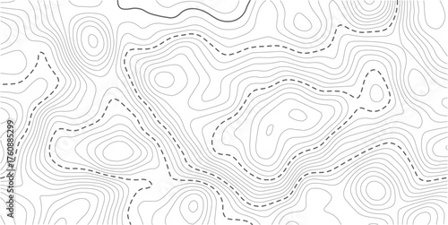 Topographic map background geographic line map with elevation assignments. Modern design with White background with topographic wavy pattern design.wave Line topography map contour background