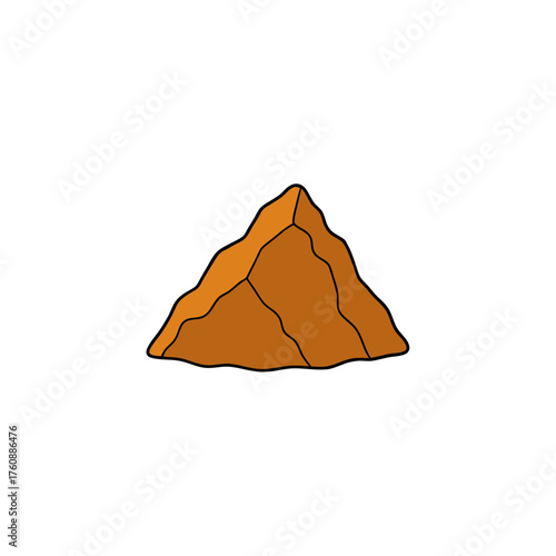 Vector illustration of a majestic rock formation mountain shape scalable graphic