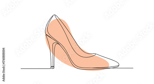 A stylish high heel shoe with a smooth silhouette and subtle detailing.