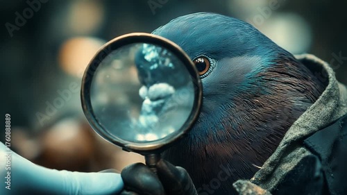 Pigeon Detective Investigating a Mysterious Case.