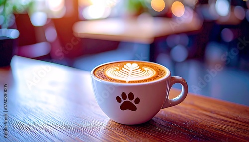 Latte Art - A Paw-some Start to the Day.