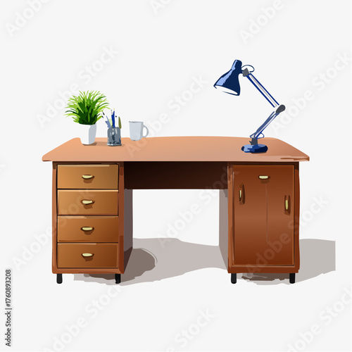 Designer-Schreibtisch aus Walnussholz
