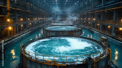 Futuristic Water Treatment Plant - A Glimpse into Tomorrows Technology.