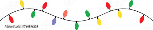 Christmas light vector art illustration 