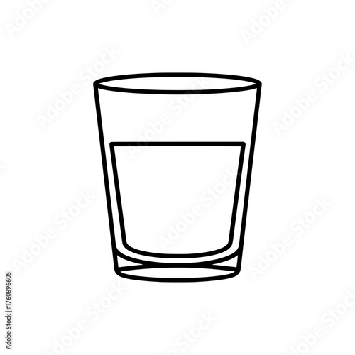 Glass of Water in Black and White