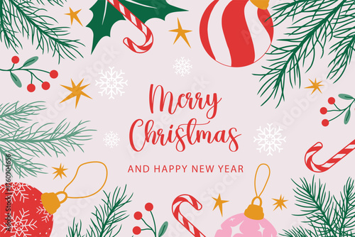 Festive spirit of Christmas New Year