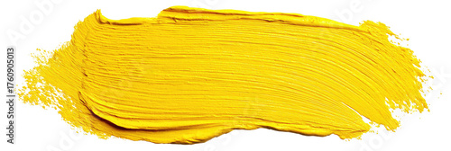 Bold, vibrant yellow paint stroke