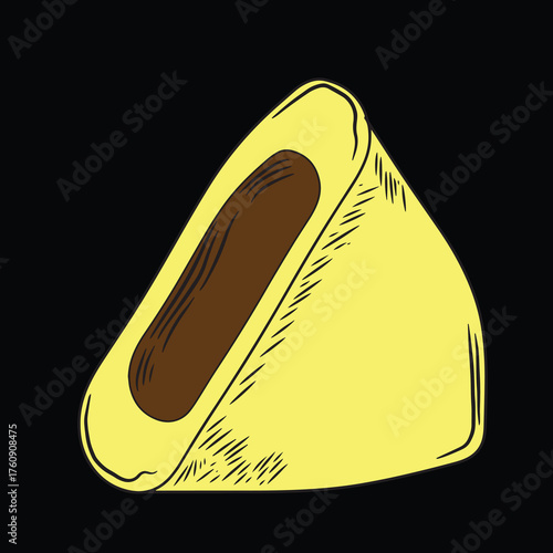 white tofu character logo vector illustration