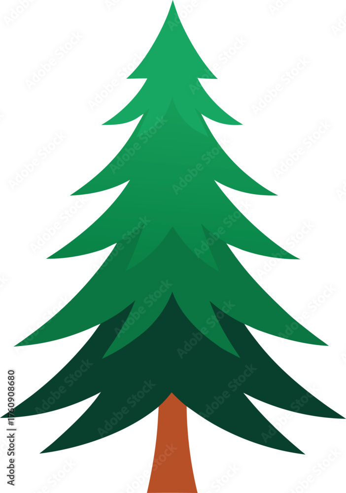 Fototapeta premium vector illustration of a christmas tree icon