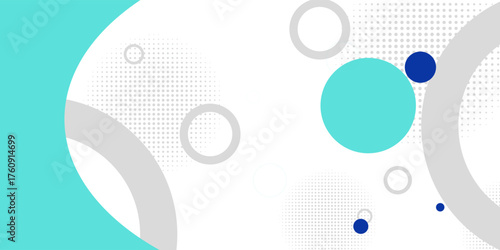 Abstract geometric blue circle with lines modern vector background