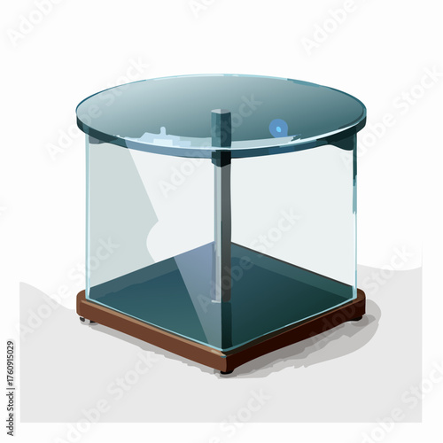 Glänzender Beistelltisch aus Rauchglas
