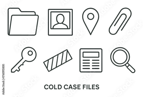 Icons of cold case files: mystery elements and tools of investigation