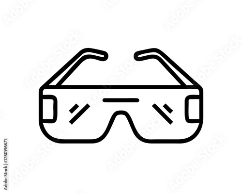 Illustration of modern glasses with a thick frame