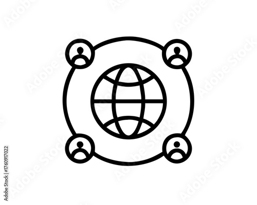 Global network of people, connecting worldwide