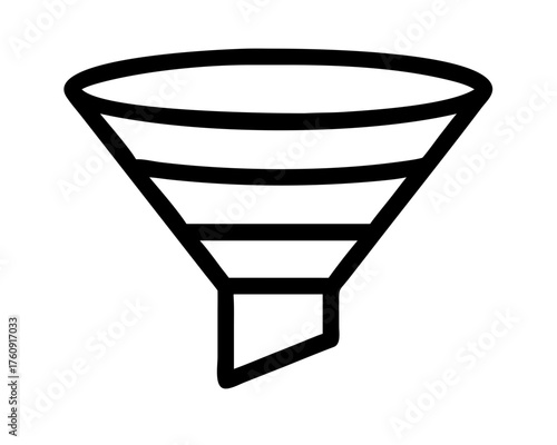 Funnel icon, representing process and filtration
