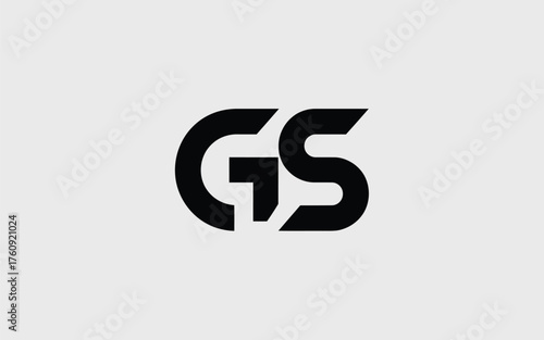 Modern minimalist gs lettermark logo design professional business brand identity