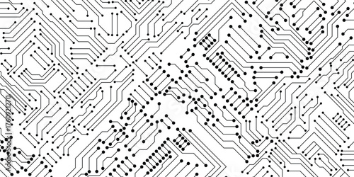 Circuit technology background with hi-tech digital stock illustration