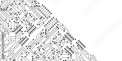 Circuit technology background with hi-tech digital stock illustration