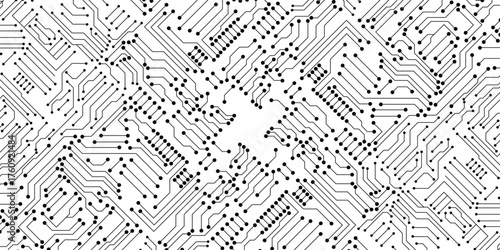 Circuit technology background with hi-tech digital data stock illustration. Circuit board abstract technology on white background. 